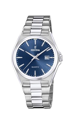 Festina Herren Analog Quarz Uhr mit Edelstahl Armband F20552/3