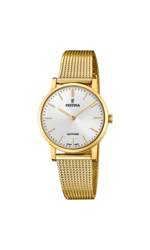 Festina Damen Analog Quarz Uhr mit Edelstahl Armband F20023/1
