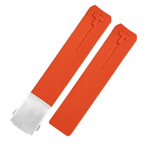 Yi Pin Silikonarmband 20mm 21mm Sportsport for Tissot Touch T013 T047. Gummi-Strap T-Sport-Armband wasserdicht T013420A T047420A T33. (Band Color : Orange Silver 21mm)