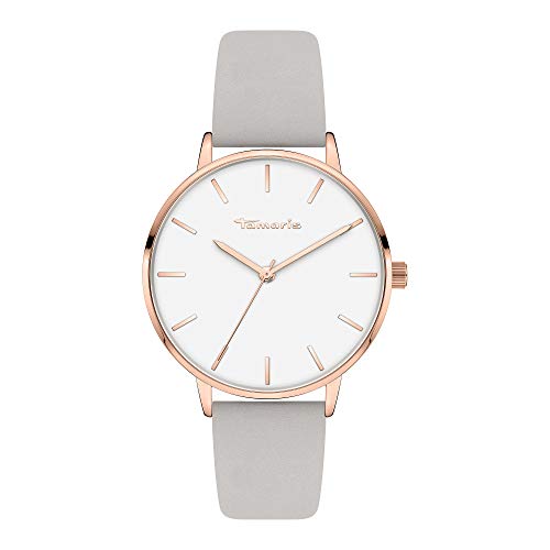 Tamaris Damen Analog Quarz Uhr mit Leder Armband TT-0005-LQ