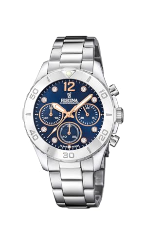 Festina Damen Analog Quarz Uhr mit Edelstahl Armband F20603/3