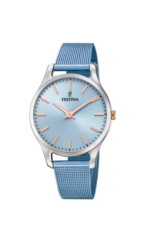 Festina Damen Analog Quarz Uhr mit Edelstahl Armband F20506/2