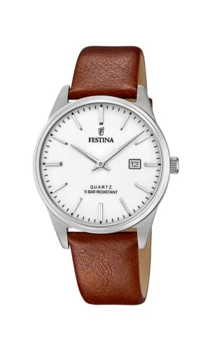 Festina Herren Analog Quarz Uhr mit Leder Armband F20512/2