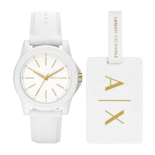 Armani Exchange Damen Quarz 3 Zeiger Uhr mit Armband AX7126