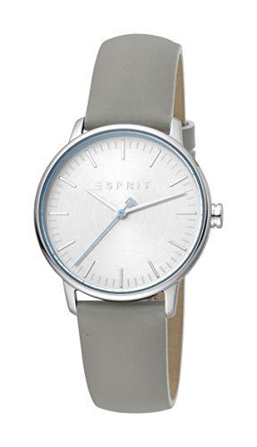 Esprit Edelstahl-Uhr mit Leder-Armband