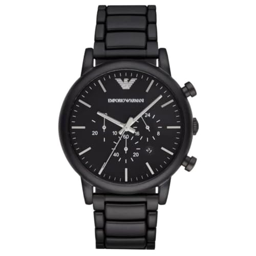 Emporio Armani Watch For Men, Chronograph Movement and 46mm Case Size with Stainless steel, Leather or Silicone strap Graphit , 46MM