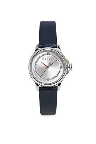 ESPRIT ES1L144L0025 Bent Silver D. Blue Uhr Damenuhr Edelstahl blau