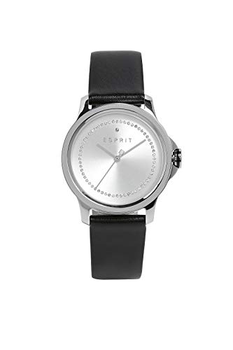 Esprit Edelstahl-Uhr mit Zirkonia-Besatz