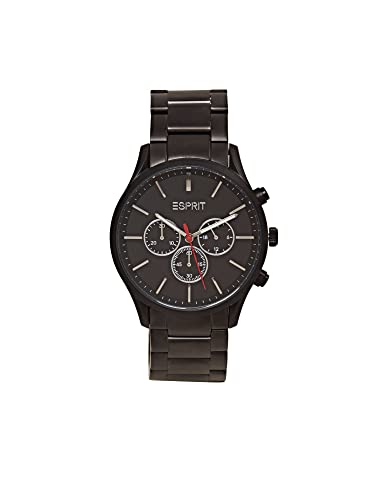 ESPRIT Herren-Uhren Analog Quarz One Size Schwarz 32023389