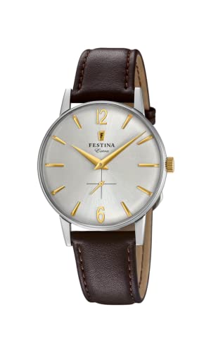 Festina Herren Analog Quarz Uhr mit Leder Armband F20248/2
