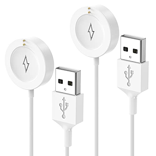 Charger Cable for Fossil Gen 5 White 2 Pack, Ancable 1M Michael Kors Smartwatch Charger Cable Compatible with Fossil Gen 4, Gen 5, Emporio Armani, Skagen falster 2, Misfit Vapor 2, Diesel Guard 2.5