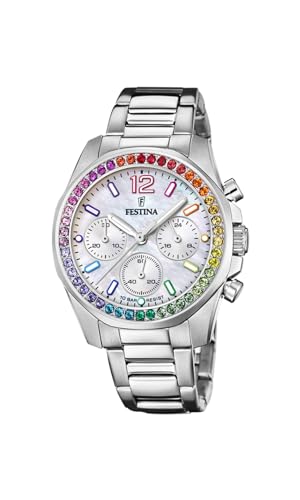 Festina Damen Analog Quarz Uhr mit Edelstahl Armband F20606/2