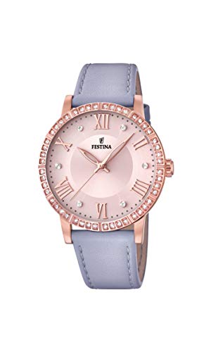 Festina Damen Analog Quarz Uhr mit Edelstahl Armband F20414/1
