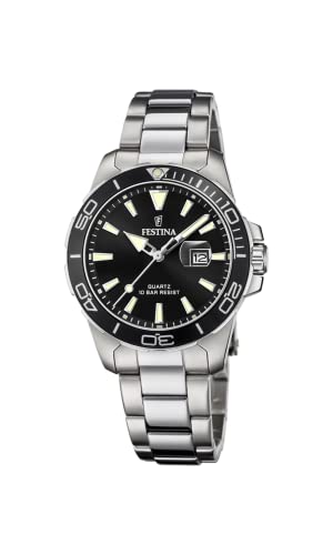 Festina Damen Analog Quarz Uhr mit Edelstahl Armband F20503/4
