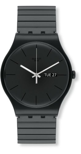 Swatch Unisex Erwachsene Digital Quarz Uhr mit Plastik Armband SUOB708A