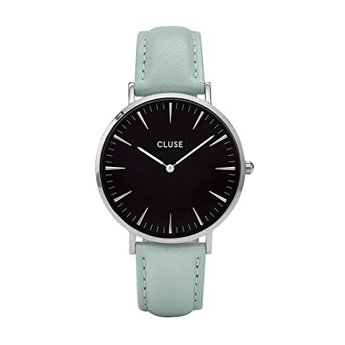Cluse La Boheme Damen-Armbanduhr 38mm Armband Leder Minze Batterie CL18226