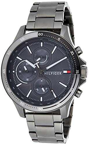 Tommy Hilfiger Multi Zifferblatt Quarz Uhr für Herren mit Rotguss Edelstahlarmband - 1791719
