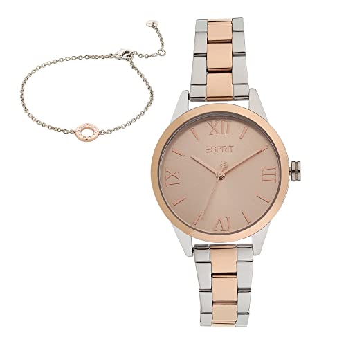 Esprit Damen Armbanduhr Nava Set 32 mm Inklusive Armband Armband Stainless Steel ES1L259M0095