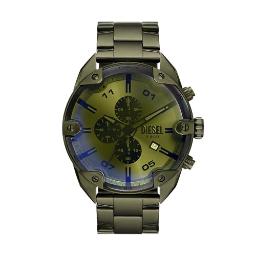 Diesel Herren Analog Quarz Uhr mit Edelstahl Armband DZ4670