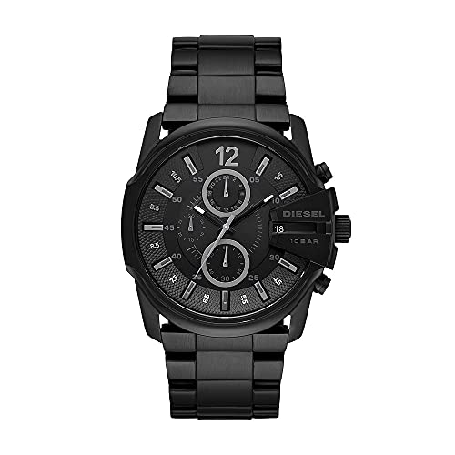 Diesel Herrenuhr Master Chief Chrono 3-Zeiger-Werk Edelstahl schwarz, DZ4180