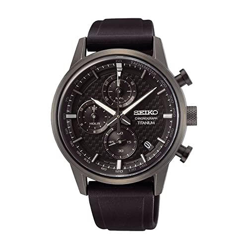 Seiko Herren-Uhr Quarz Titan mit Silikonband SSB393P1