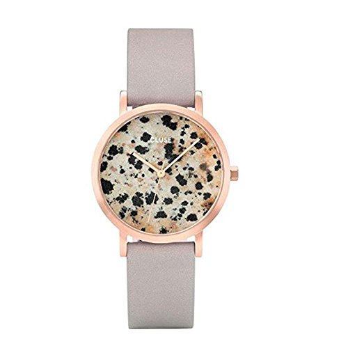 Cluse Unisex Erwachsene Digital Quarz Uhr mit Leder Armband CL40106