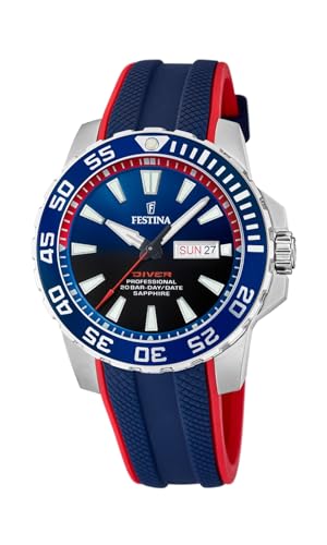 Festina Herren Analog Quarz Uhr mit Silikon Armband F20662/1