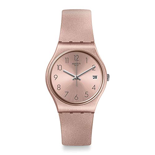 Swatch Damen Analog Quarz Uhr mit Silikon Armband GP403
