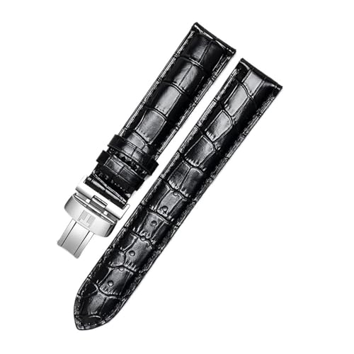 CWZZWS Lederband kompatibel mit Tissot le locle t41 T006 PRC200 Uhrengurtband Gürtband Armband 1853 Uhrenbandmänner 19mm 20 mm 21 mm 22 mm (Browngold Verschluss, 19mm)