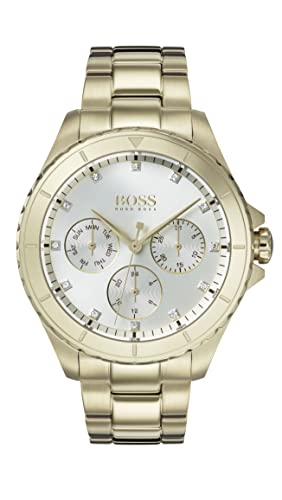 BOSS Multi Zifferblatt Quarz Uhr für Damen mit Gelbgoldfarbenes Edelstahlarmband - 1502445