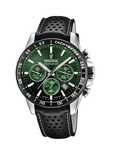 Festina Herren Analog Quarz Uhr mit Leder Armband F20561/5