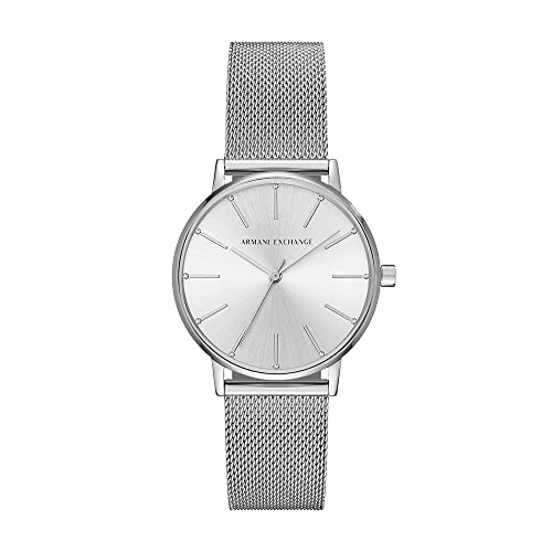 Emporio Armani Damen Analog Quarz Uhr mit Edelstahl Armband AX5535
