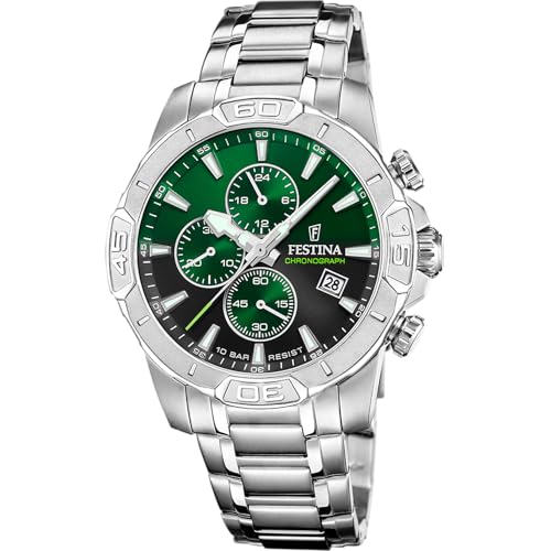 Festina Uhr Für Herren F20704/5 Timeless Chronograph Silber Edelstahl Case SilberEdelstahl Band