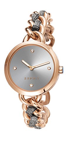 ESPRIT Damen-Armbanduhr XS Lily Analog Quarz Edelstahl beschichtet ES107952003