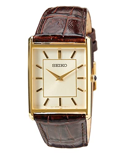 Seiko Herren-Uhr Quarz Edelstahl mit Lederband SWR064P1