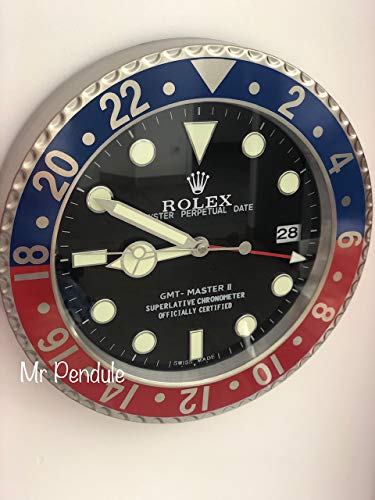 Rolex Replika Wanduhr Motiv Rolex GMT Pepsi rot blau