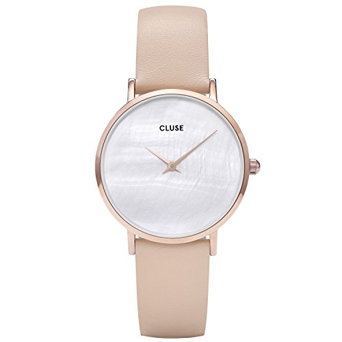 Cluse Damen Analog Quarz Uhr mit Leder Armband CL30059