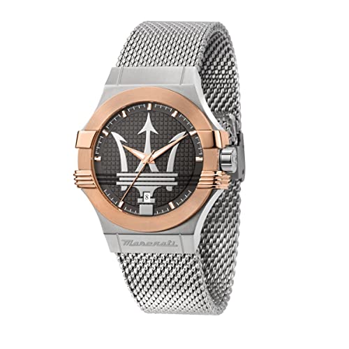 Maserati Herrenuhr, Potenza Kollektion, aus Edelstahl, Rosegold PVD, mit Edelstahl-Armband - R8853108007