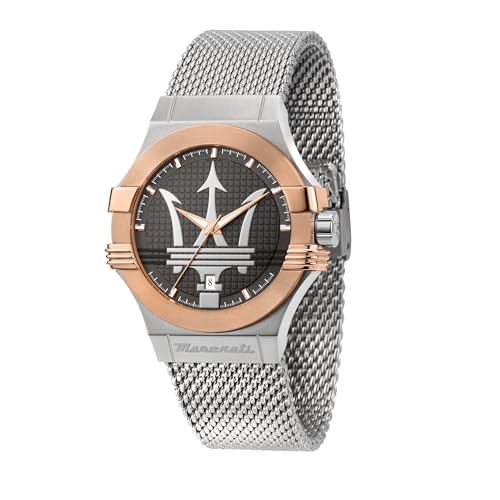 Maserati Herrenuhr, Potenza Kollektion, aus Edelstahl, Rosegold PVD, mit Edelstahl-Armband - R8853108007