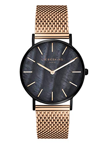 Liebeskind Berlin Damen Analog Quarz Armbanduhr mit Edelstahlarmband LT-0145-MQ