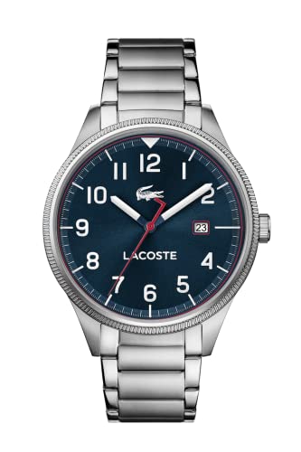 Lacoste Analog Quarzuhr für Herren mit Silbernes Edelstahlarmband - 2011022