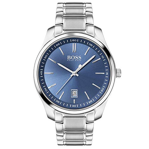 BOSS Analog Quarzuhr für Herren mit Silbernes Edelstahlarmband - 1513731