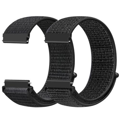 Runostrich Nylon Armband 18mm 19mm 20mm 22mm 24mm Sport Loop Schnellverschluss Uhrenarmband Aatmungsaktive Verstellbarer Ersatzarmband für Damen Herren