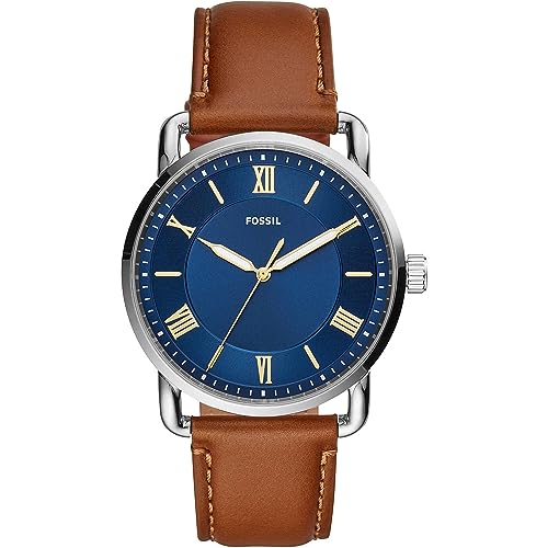 Fossil Copeland Herrenuhr, Quarz-Dreizeigerwerk mit Lederarmband