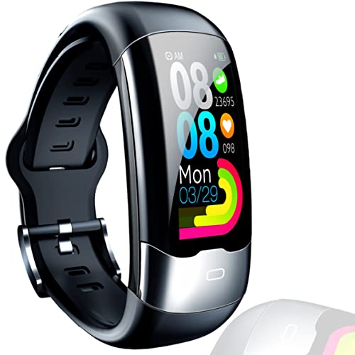 XORO SMW 10 - Fitness-Uhr mit Bluetooth, EKG, Herzfrequenz und Blutdruckmessung, Messung Sauerstoffgehalt im Blut, Distanzmessung, Schritt- und Kalorienzähler