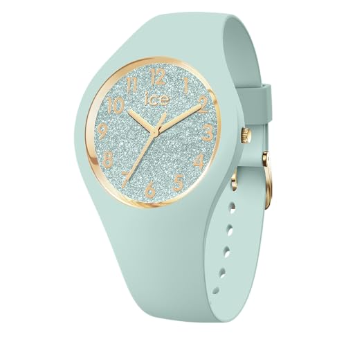 ICE-WATCH - Ice Glitter Quiet Tide - Blaue Damenuhr mit Plastikarmband - 022571 (Small)