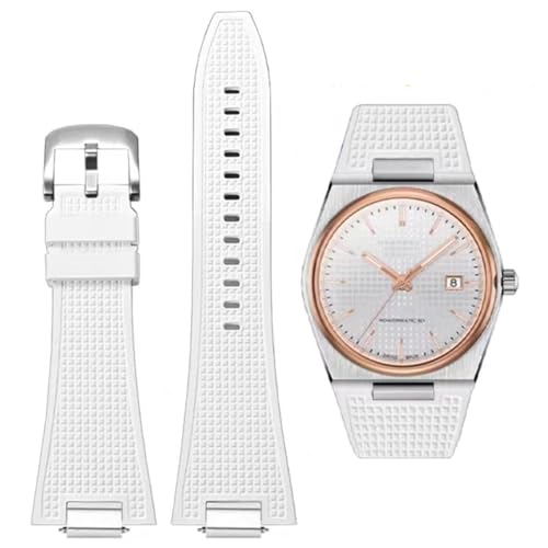 AIYIRUO Armband für Tissot PRX Uhrenserie, Weicher Gummiband für Tissot PRX Powermatic 80,12mm Schnellspanner mit Metalladapter Herren Uhrenarmbänder für Tissot PRX Serie Uhren T137.407/410