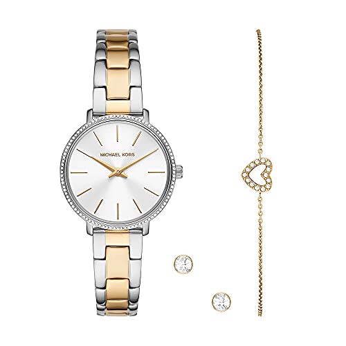 Michael Kors Damenuhr PYPER, 32 mm Gehäusegröße, Zweizeigerwerk, Edelstahlarmband
