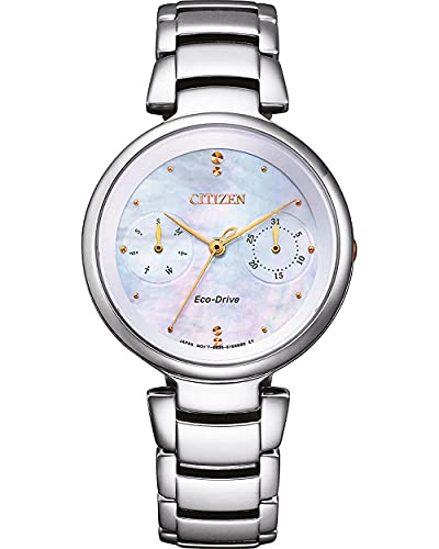Citizen Womens Multi Zifferblatt Eco-Drive Uhr mit Edelstahl Armband FD1106-81D