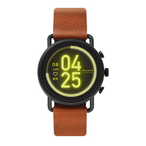 Skagen Herrenuhr-Smartwatch, Falster 3 Edelstahl-Touchscreen-Smartwatch mit Lautsprecher, Herzfrequenz-, NFC- und Smartphone-BenachrichtigunGen SKT5201